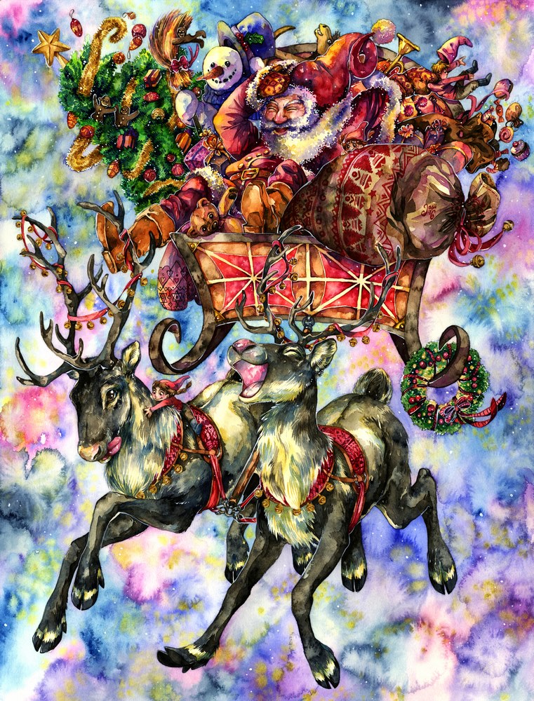 Original Painting - Santa Claus & Co.